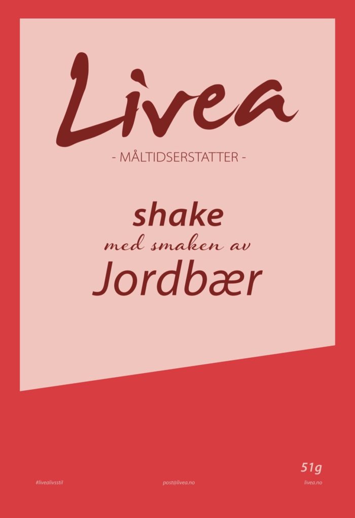 Måltidserstatter, shake -  jordbærsmak (best før 07/01/25 - lot 23007)